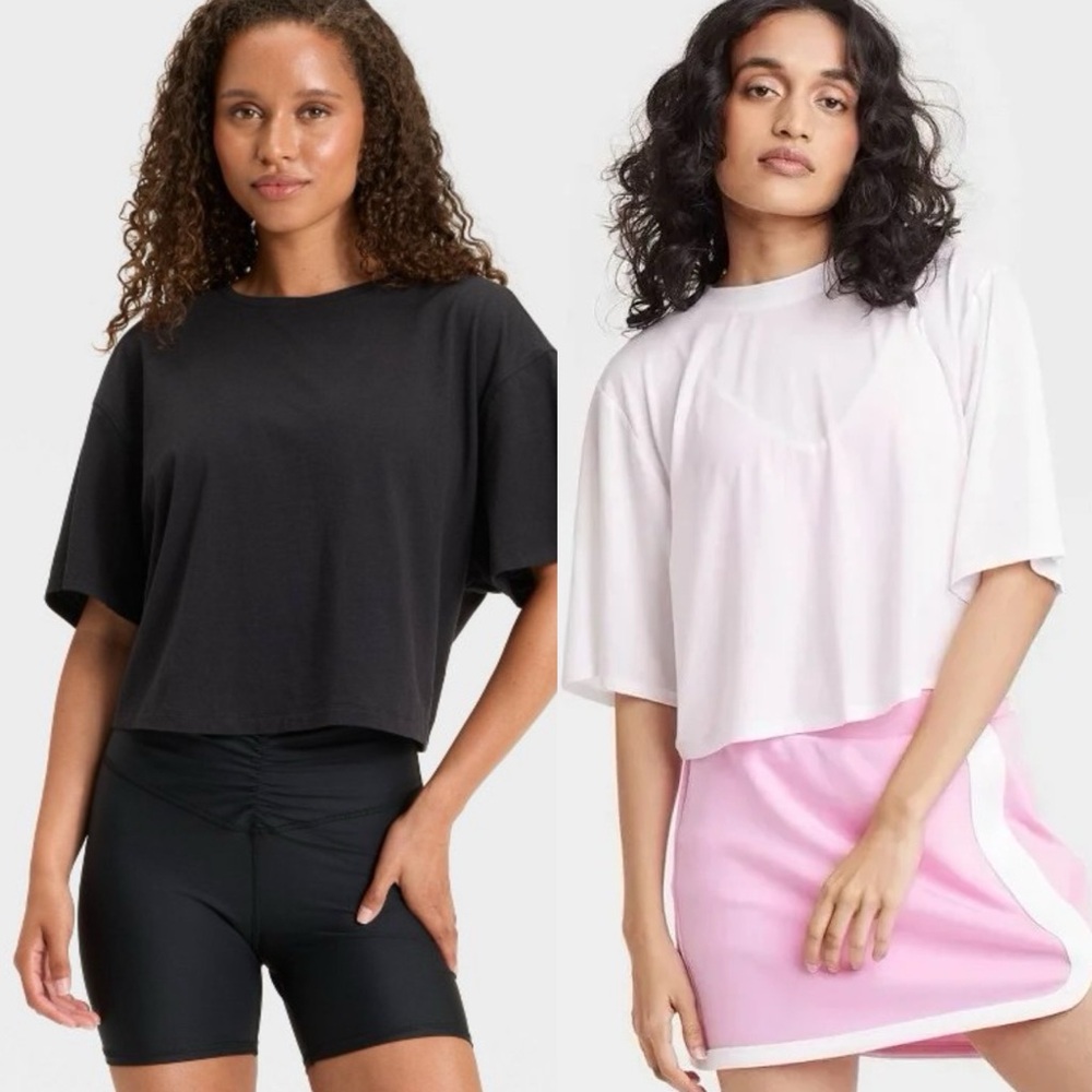 *Set of 2* JoyLab Boxy Athleisure Tees